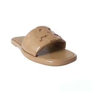 Tory Burch Double T Sport Slides Almond Flour Women's Size 7, 9, 9.5, 10